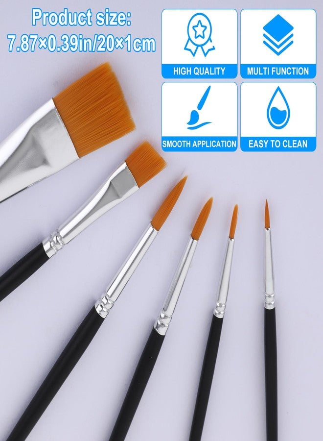 Dimeho Face Paint Brush Set, 6 Pcs Professional Artist Brush for Body Face Painting Body Art Makeup Kit for Acrylic Painting Oil Gouache Watercolor Halloween Cosplay Party Makeup Kit - Image 2