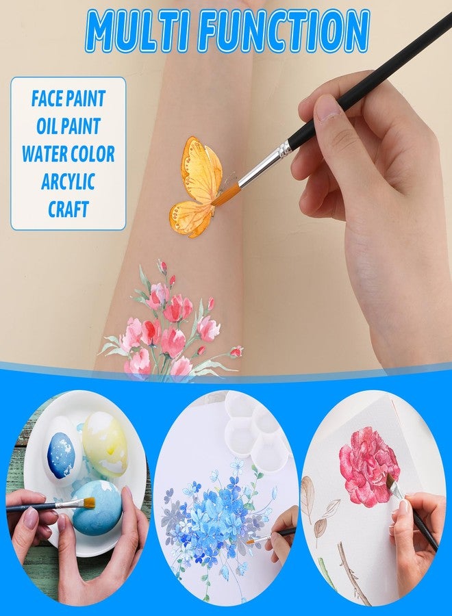Dimeho Face Paint Brush Set, 6 Pcs Professional Artist Brush for Body Face Painting Body Art Makeup Kit for Acrylic Painting Oil Gouache Watercolor Halloween Cosplay Party Makeup Kit - Image 4