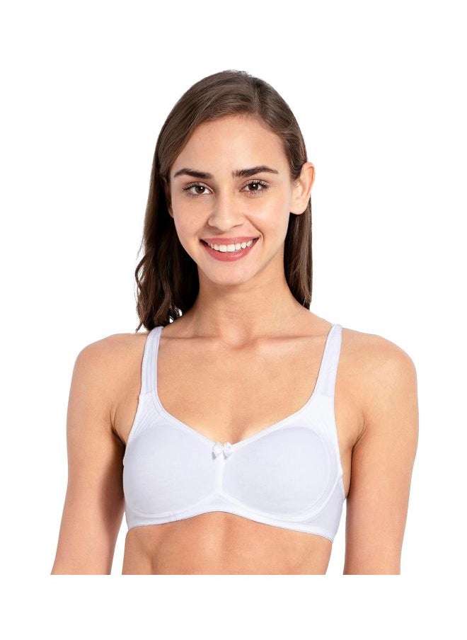 JOCKEY - Jockey 1250 Women Wire free Non Padded Super Combed Cotton Elastane Stretch Full Coverage Everyday Bra with Contoured Shaper Panel and Adjustable Straps - Image 1