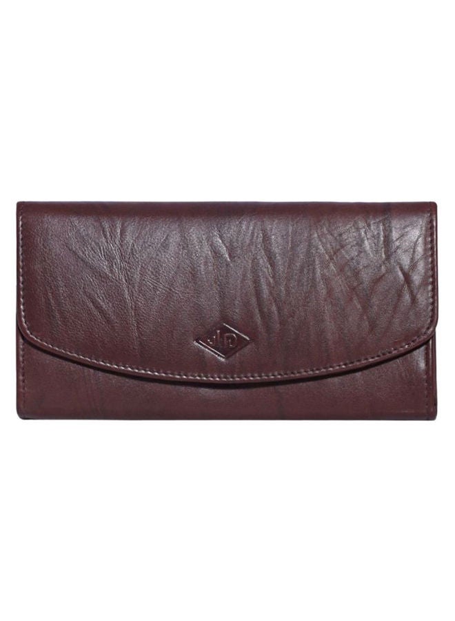 NIBEMINENT Laveri Genuine Leather Designer Ladies Wallet Dark Brown  - Image 1