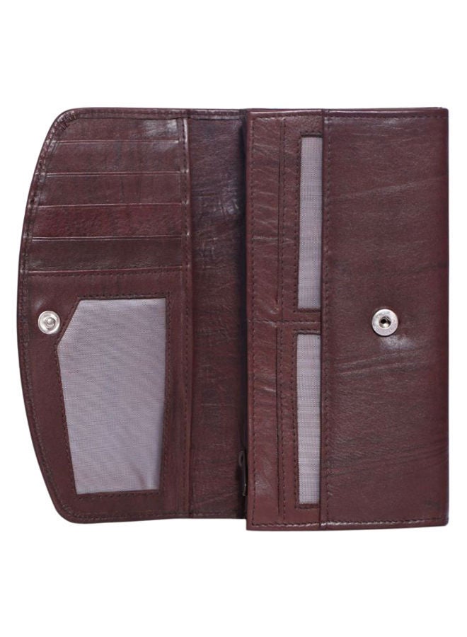 NIBEMINENT Laveri Genuine Leather Designer Ladies Wallet Dark Brown  - Image 4