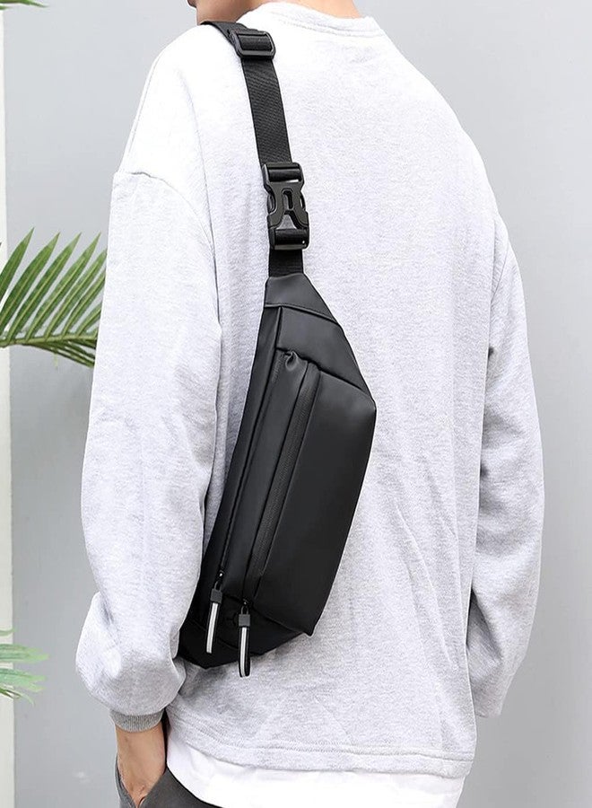 BAGILO Crossbody Sling Bag Chest Backpack Multifunctional Use for Travel, Hiking, Camping, Daily Out for Men & Women Men's Shoulder,Leisure Travel,Hard Shell Anti-Theft Chest Bag (Black) - Image 5