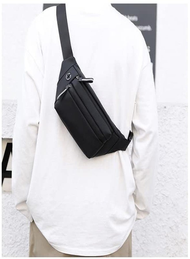 BAGILO Crossbody Sling Bag Chest Backpack Multifunctional Use for Travel, Hiking, Camping, Daily Out for Men & Women Men's Shoulder,Leisure Travel,Hard Shell Anti-Theft Chest Bag (Black) - Image 2