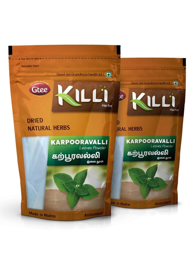 KILLI Karpooravalli | Coleus Amboinicus | Omavalli Leaves Powder, 100G (Pack Of 2)  - Image 1