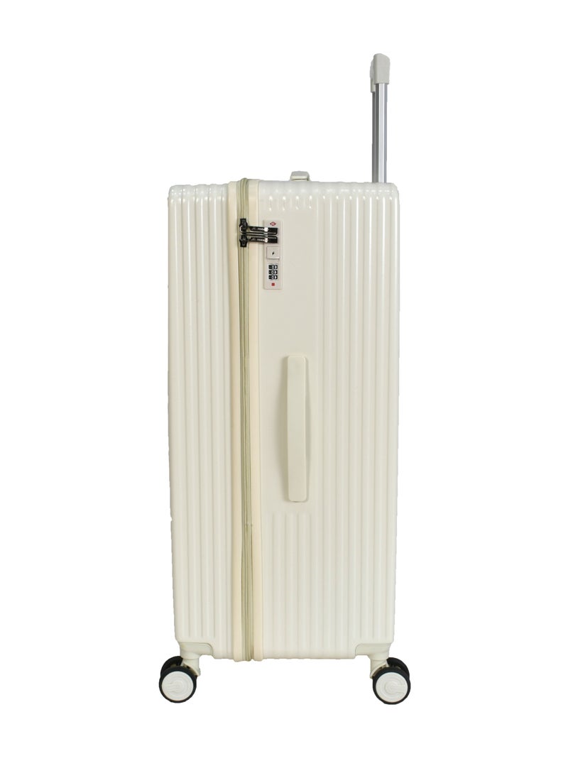 MORANO 3-Piece Unisex Morano Travel Luggage Trolley Set White  - Image 4
