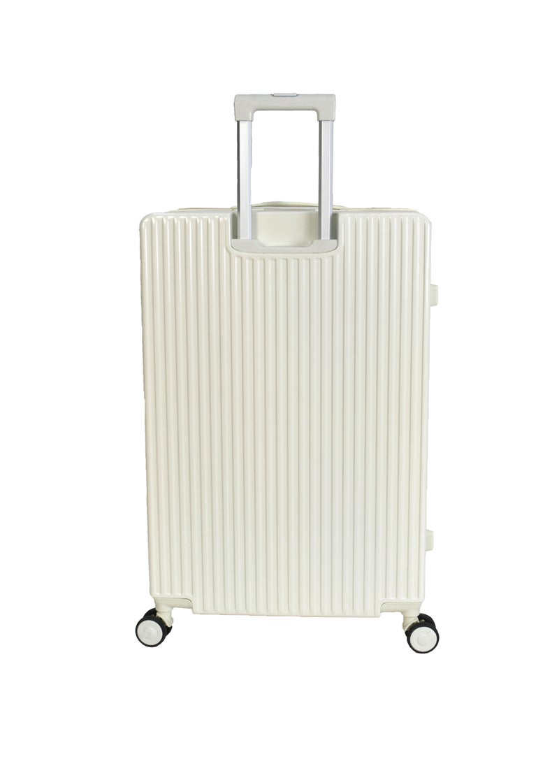 MORANO 3-Piece Unisex Morano Travel Luggage Trolley Set White  - Image 5