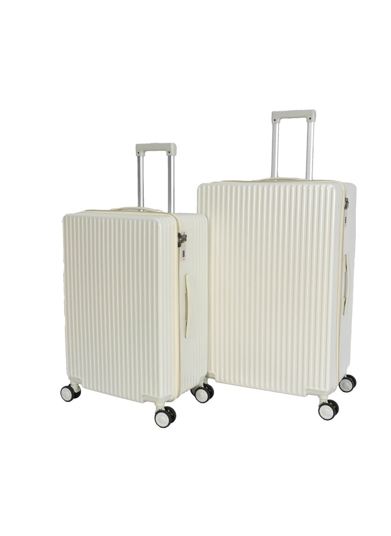 MORANO 3-Piece Unisex Morano Travel Luggage Trolley Set White  - Image 2