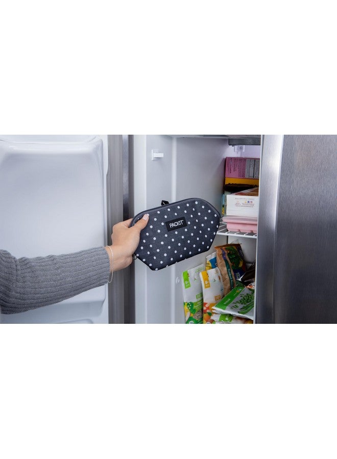 PackIt Freezable Snack Bag, Polka Dots, Built with EcoFreeze Technology, Foldable, Reusable, Zip Closure Locks in Cool Dry Air, and Fresh Snacks On the Go - Image 4