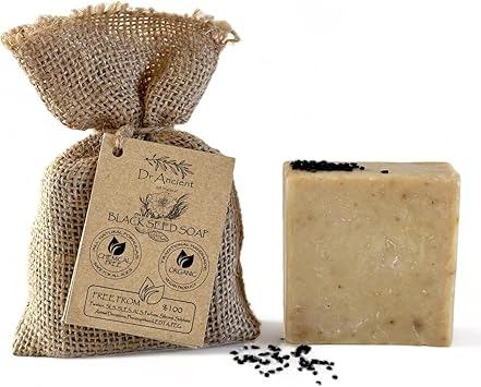 Dr.Ancient DrAncient Black Seed Soap Bar Organic Natural Vegan Traditional Handmade Antique Antibacterial Effective For Acne Absolutely No Chemicals Pure Natural Soap - Image 1
