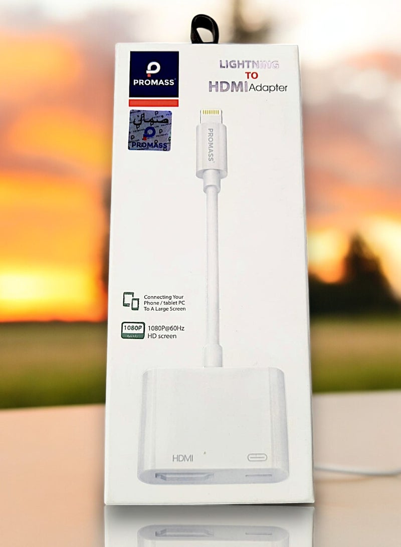 PROMASS Visual Sync Lightning to HDMI Adapter Unleash Your Screen to the Big Stage - Image 1