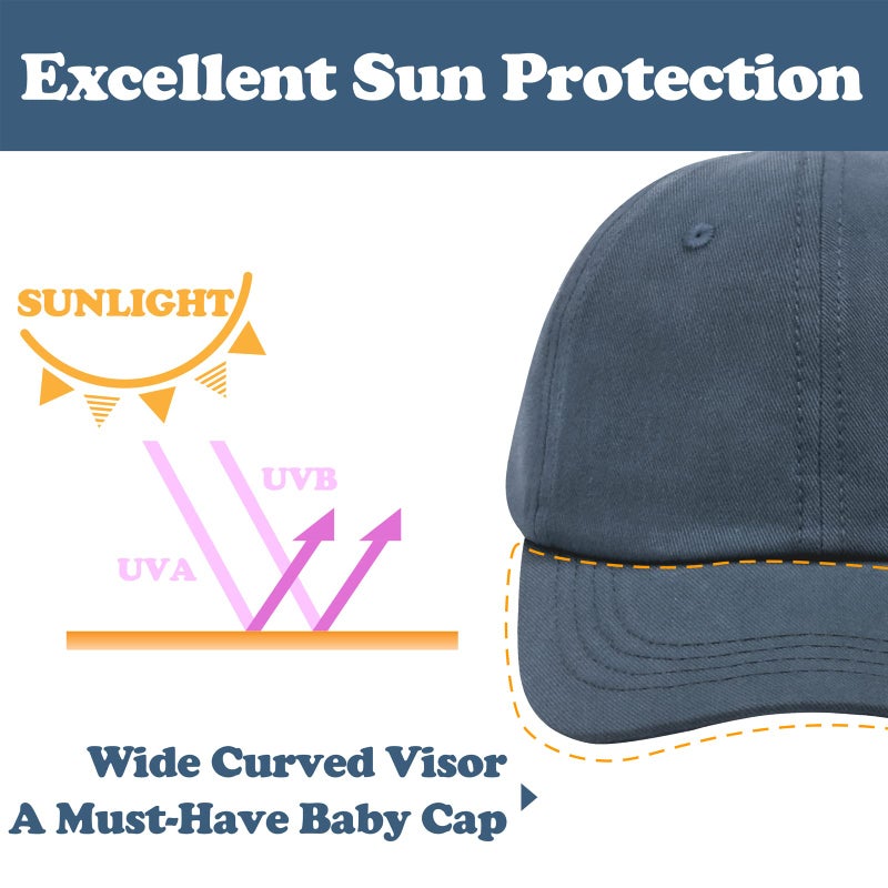 Sarfel Baby Hats 6-12 Months Baby Boy Sun Hat Infant Hat Baby Cap Infant Baseball Cap Baby Baseball Cap Toddler Trucker Hat 2T Navy - Image 5