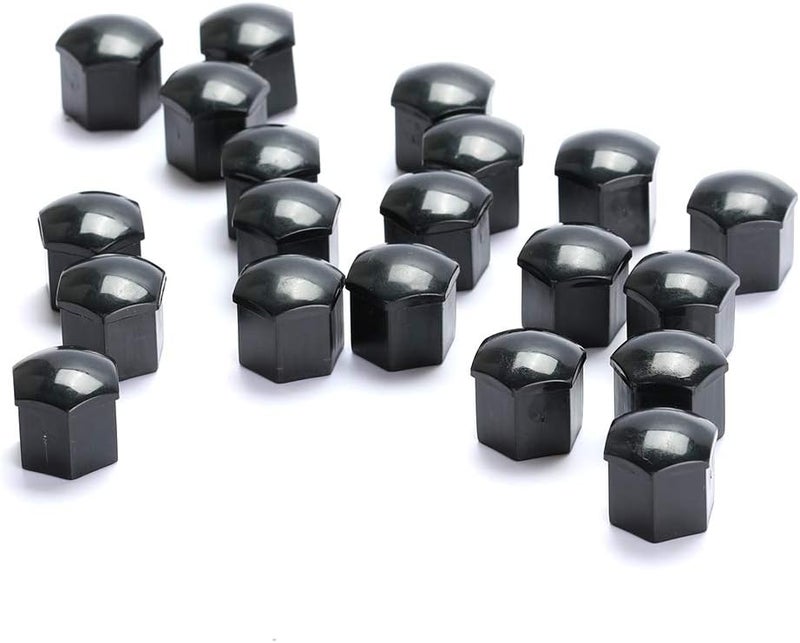 ROCCS Wheel Cap Kit, Center Logo Emblem Modification Hub Cover with Cap Lug Nut Cover, Black+Silver - Image 2