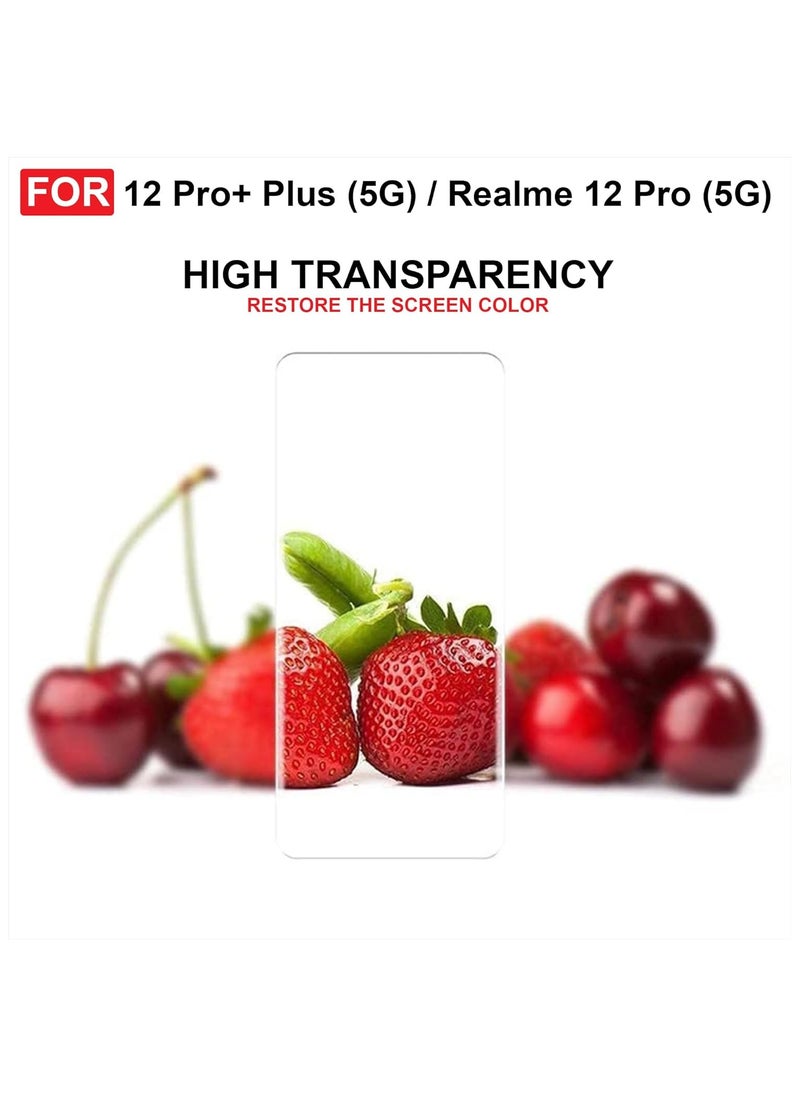 Generic - Screen Protector Full HD Quality UV Tempered Glass Edge to Edge Realme 12 Pro Plus/12 Pro (5G) Screen Coverage with Easy Installation Kit (Transparent) - Image 1
