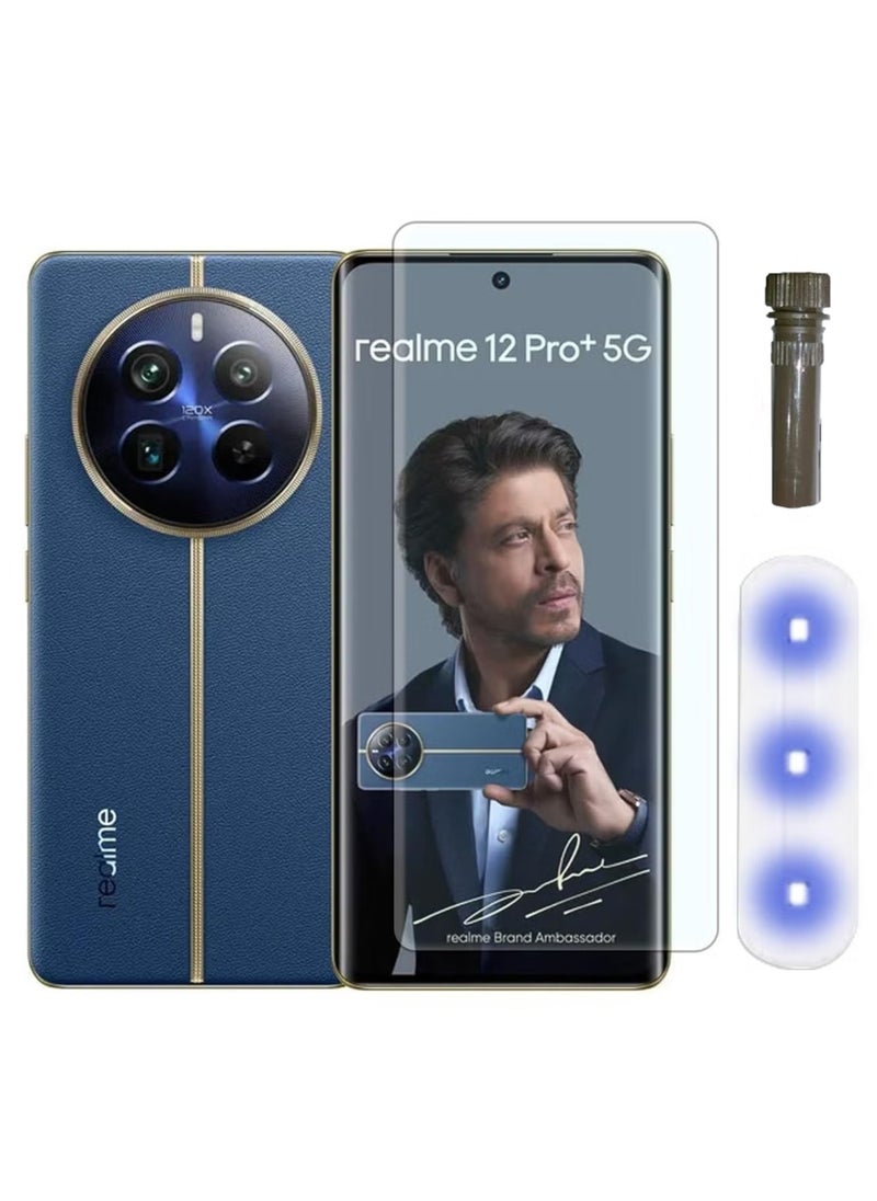 Generic - Screen Protector Full HD Quality UV Tempered Glass Edge to Edge Realme 12 Pro Plus/12 Pro (5G) Screen Coverage with Easy Installation Kit (Transparent) - Image 1