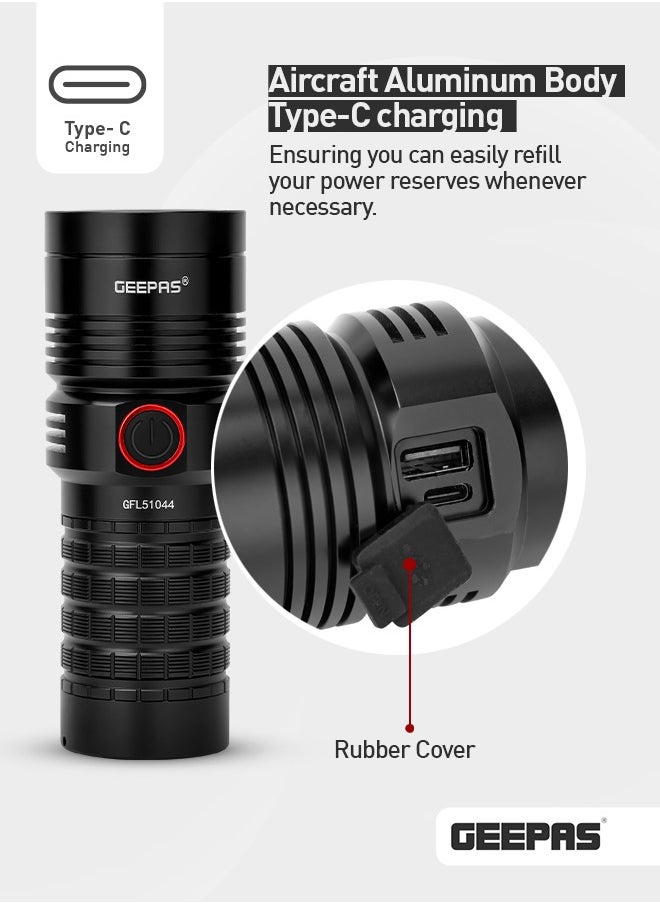 Waterproof LED Flashlight with Power Bank-GFL51044/Black