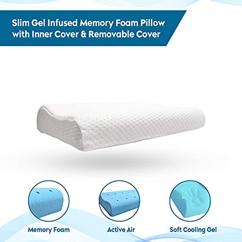 Sleepsia Ventilated Cervical Memory Foam Pillow | Orthopedic Neck & Shoulder Pain Relief Pillow | Contour Cervical Neck Pain Relief Orthopedic Pillow | Washable Cover (Pack of 1) - Image 3