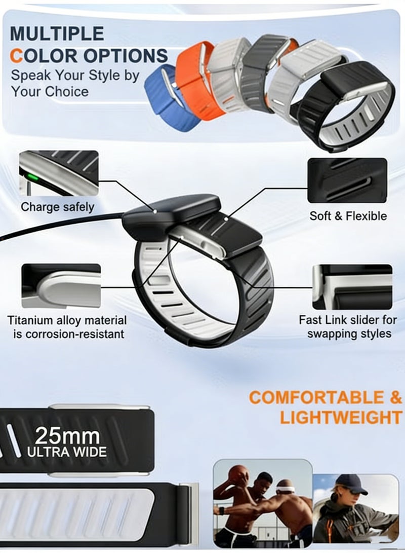 Silicone Sport Band Compatible with Whoop 4.0 Band Strap Men Women, Soft Breathable Sport Adjustable Waterproof Replacement Wristbands Straps for Whoop 4.0 Bands - Image 5