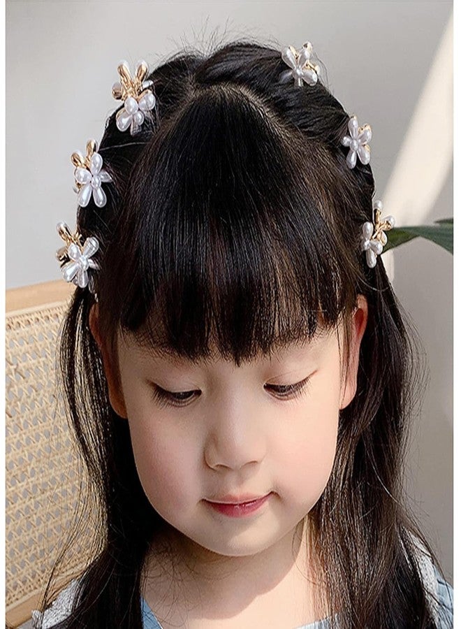 AMAZBIRD Daisy Flower Hair Clips, Set of 10, Small Pearl Decor,Hair Clips Small Pearl Hair Claw Clips,Decorative Hair Clips for Women and Girls - Image 4