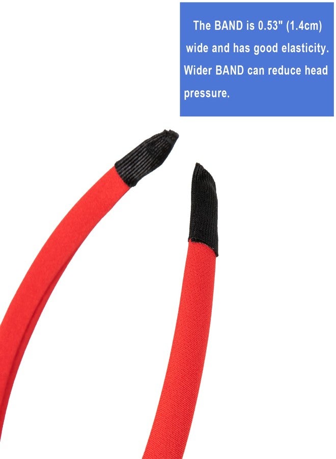 CHuangQi Bow Headband, Halloween Christmas Cosplay Headdress, Cute Princess Hair Accessories for Women & Girls (Red) - Image 5