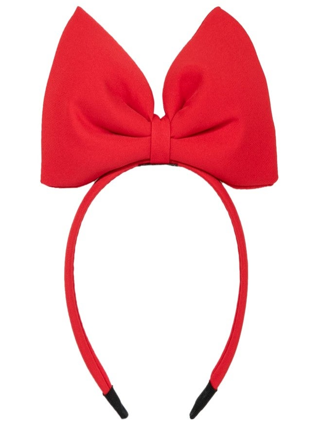 CHuangQi Bow Headband, Halloween Christmas Cosplay Headdress, Cute Princess Hair Accessories for Women & Girls (Red) - Image 1