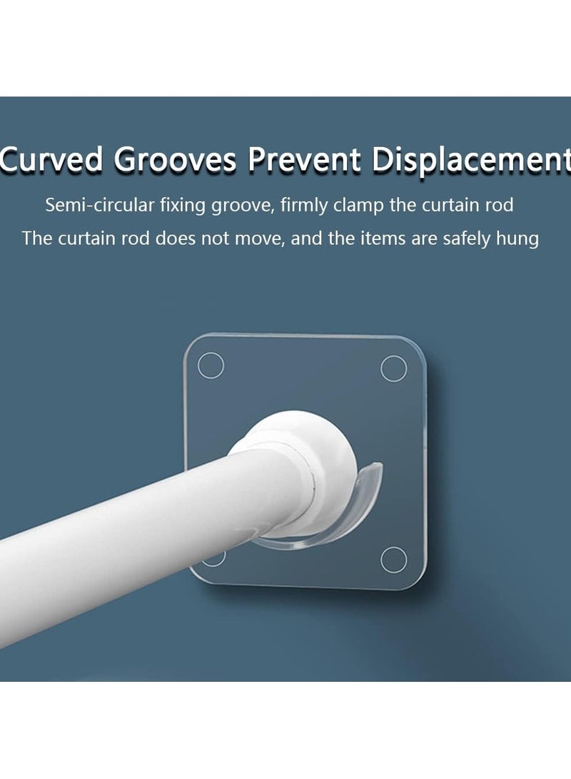 10pcs Adhesive Curtain Rod Holder, No Drilling, Holder Tension Retainer - Image 2