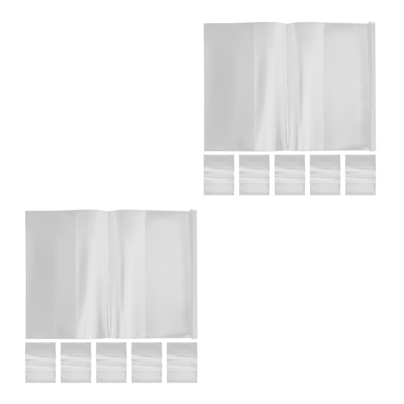20 pcs Clear Book Cover Width Adjustable Notebook Cover Soft Books Protective Sleeve - Image 1