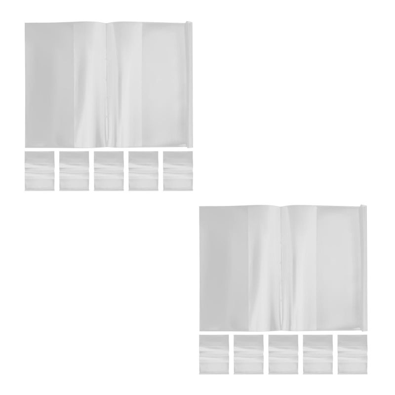 20 pcs Clear Book Cover Width Adjustable Notebook Cover Soft Books Protective Sleeve - Image 3