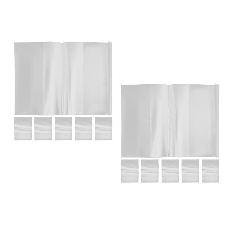20 pcs Clear Book Cover Width Adjustable Notebook Cover Soft Books Protective Sleeve - Image 2