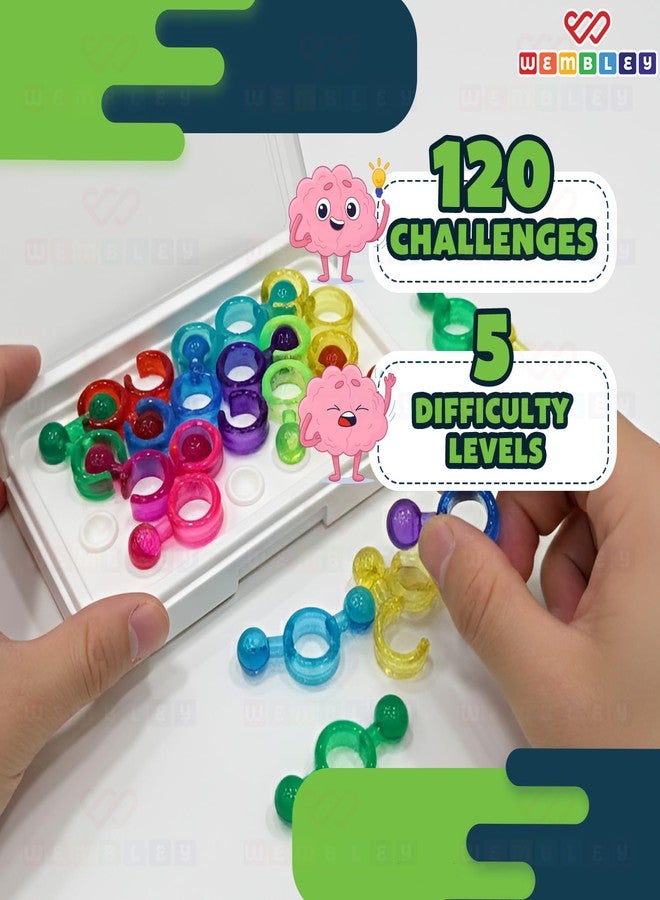 ويمبلي لعبة ألغاز ويمبلي الذهنية للأولاد والبنات من 7 إلى 14 سنة | لعبة ألغاز منطقية وعقلية | 120 تحديًا لتنمية الذكاء | لعبة داخلية سهلة الحمل | هدية عيد ميلاد - Image 2