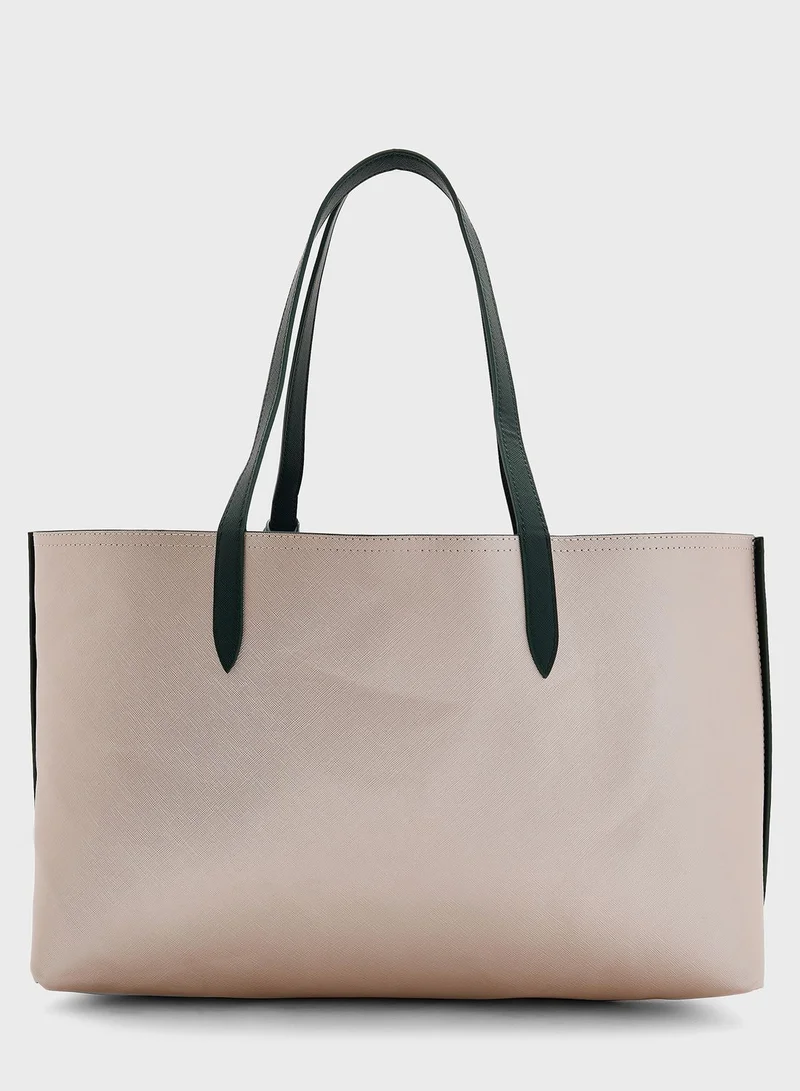 ELLA Reversible Bicolour Tote With A Pouch
