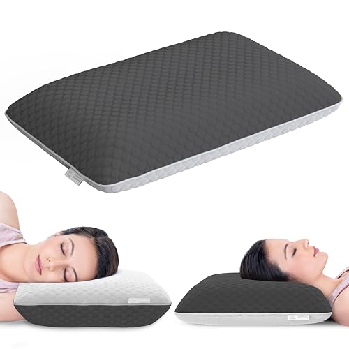 MY ARMOR Dual Side Cervical Pillow for Neck Pain Relief | Memory Foam Orthopedic Pillow – White Side for Side Sleepers, Grey Side for Back Sleepers | Shoulder Contour and Neck Support | Bamboo Cover - Image 1