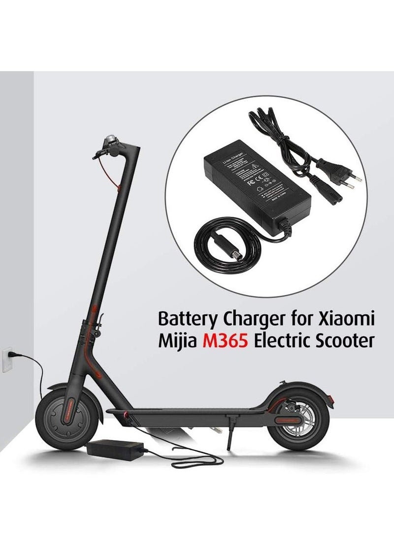 BGM Electric Scooter Battery Charger Power Adapter for Xiaomi Mijia M365 – Universal Replacement Charging Supply for Electric Skateboards & Scooters – Fast Charge 42V 2A Smart Adapter with LED Indicator – Black  - Image 3