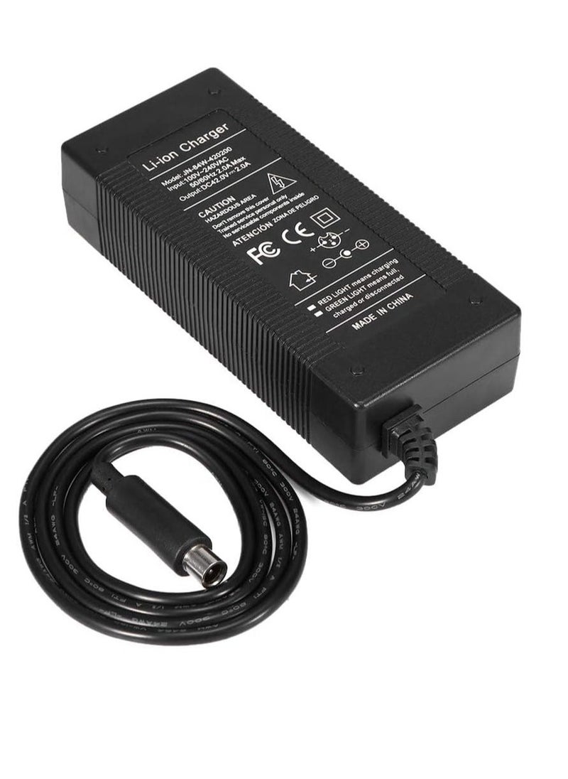BGM Electric Scooter Battery Charger Power Adapter for Xiaomi Mijia M365 – Universal Replacement Charging Supply for Electric Skateboards & Scooters – Fast Charge 42V 2A Smart Adapter with LED Indicator – Black  - Image 5