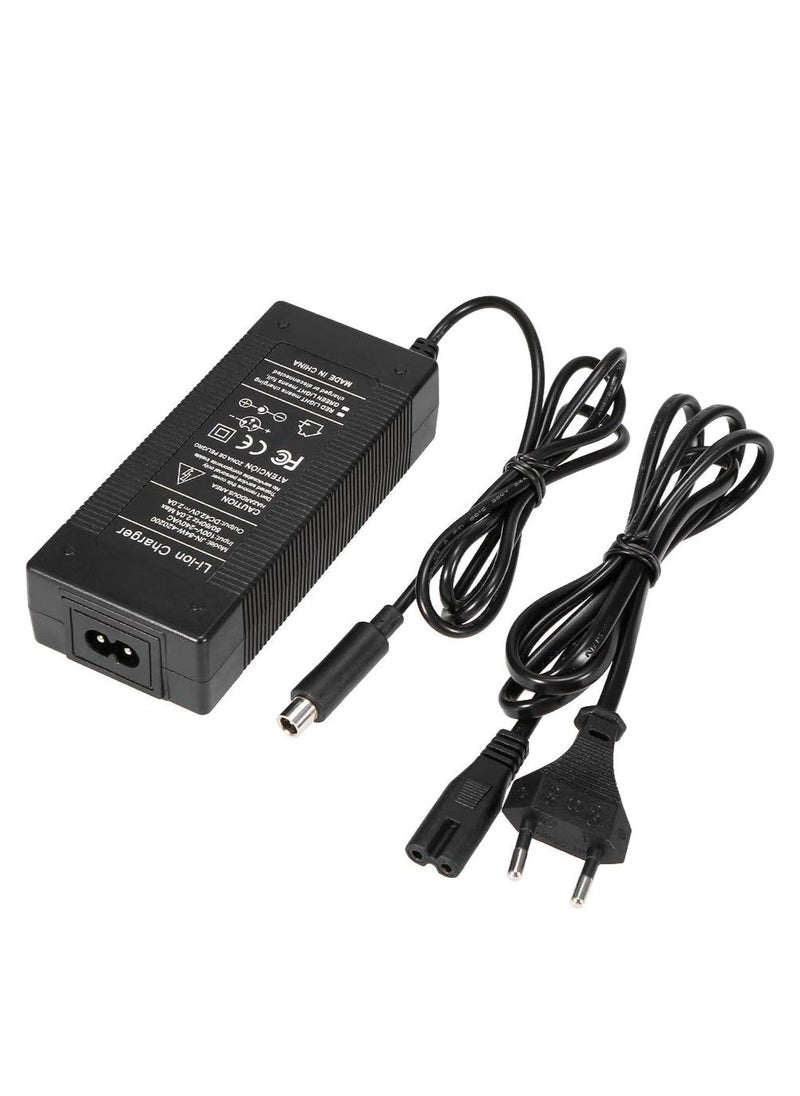 BGM Electric Scooter Battery Charger Power Adapter for Xiaomi Mijia M365 – Universal Replacement Charging Supply for Electric Skateboards & Scooters – Fast Charge 42V 2A Smart Adapter with LED Indicator – Black  - Image 1
