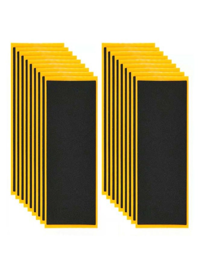 ACFELLE 110mm x 36mm Black Wooden Fingerboard Skateboard Foam Grip Tape Stickers (8) - Image 1