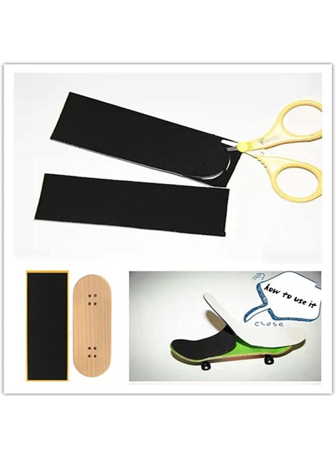 ACFELLE 110mm x 36mm Black Wooden Fingerboard Skateboard Foam Grip Tape Stickers (8) - Image 5