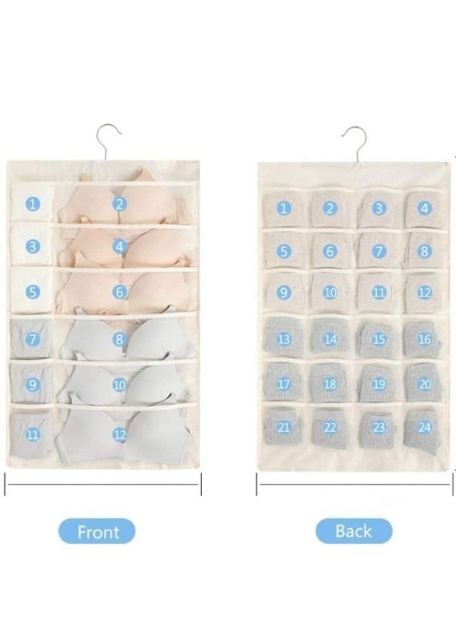 EasyLife Double Sided Closet Hanging Organizer with Mesh Pockets  - Image 1