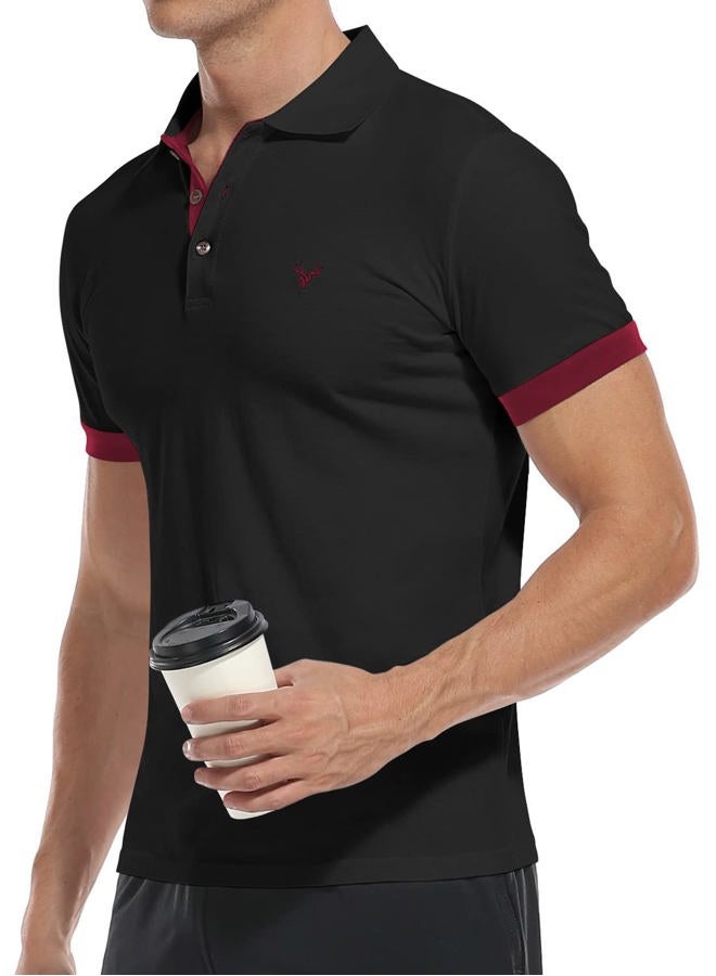 YTD Mens Polo Shirts Short Sleeve Cotton Golf Polo Shirts for Men Slim Fit Casual Tops - Image 4
