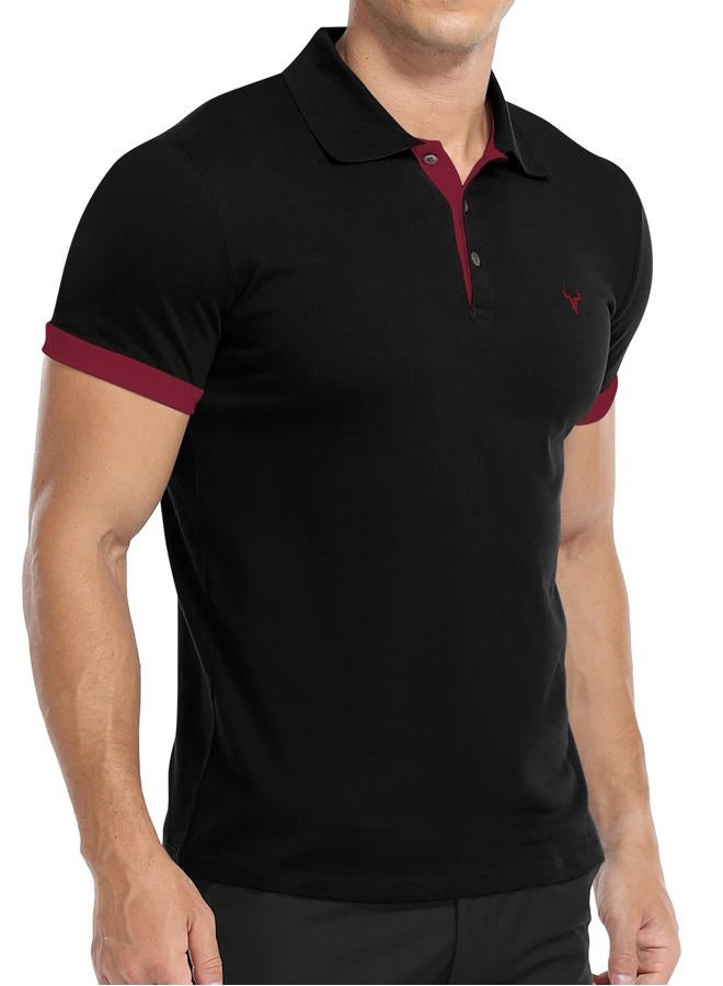 YTD Mens Polo Shirts Short Sleeve Cotton Golf Polo Shirts for Men Slim Fit Casual Tops - Image 3