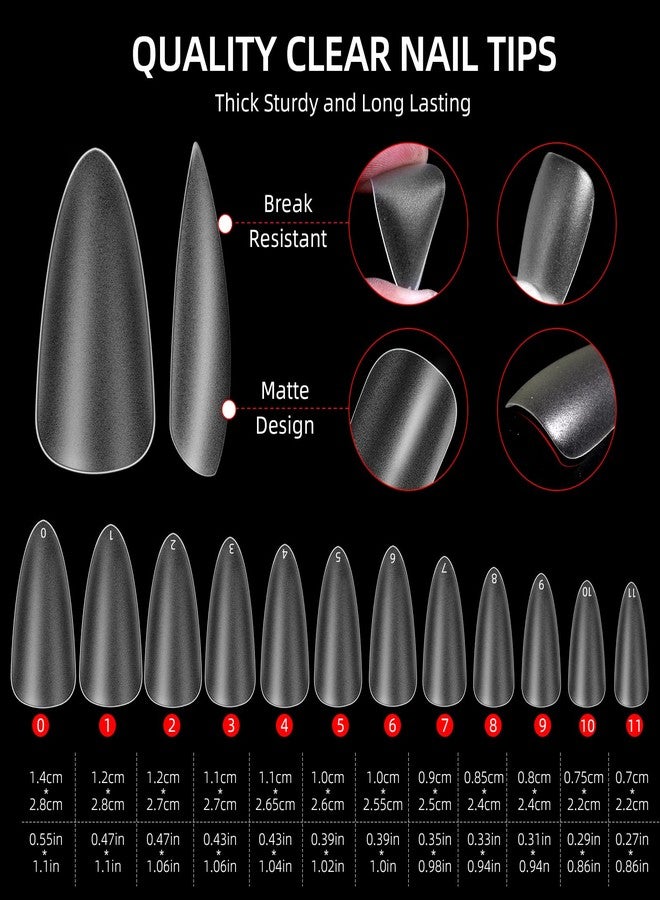 Major Dijit Gel Nail Kit - Beginner Gel Nail Set with Nail Drill, 0.5oz 4-in-1 Nail Glue, 500PCS Long Almond Nail Tips, Nail Clipper, UV Lamp for Nail Extension & Art (Long Almond) - Image 2