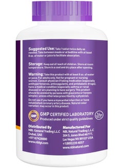 NBL Natural L-Arginine 1,000 mg Nitric Oxide Precursor Amino Acid 120 Tablets  - Image 3