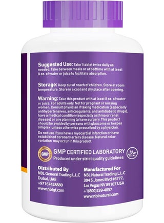 L-Arginine 1,000 mg Nitric Oxide Precursor Amino Acid 120 Tablets - view 3