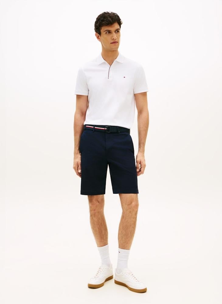TOMMY HILFIGER Denton Belted Twill Slim 9.5" Inseam Shorts - Image 4