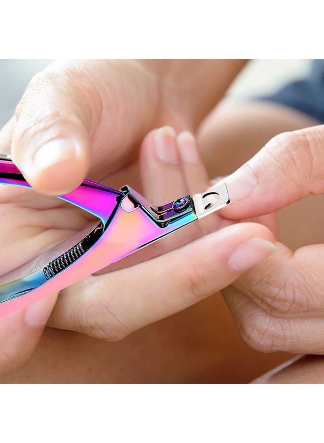 SUMAJU Professional Acrylic False Nail Clippers for Acrylic Nails, Rainbow Nail Tip Cutter Nail Manicure Tool for Salon Home Nail Art - Image 5