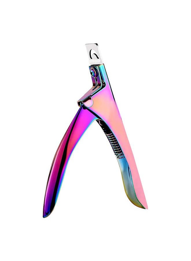 SUMAJU Professional Acrylic False Nail Clippers for Acrylic Nails, Rainbow Nail Tip Cutter Nail Manicure Tool for Salon Home Nail Art - Image 1