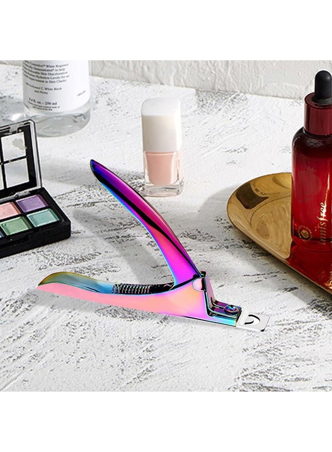 SUMAJU Professional Acrylic False Nail Clippers for Acrylic Nails, Rainbow Nail Tip Cutter Nail Manicure Tool for Salon Home Nail Art - Image 2