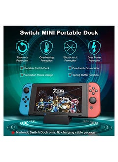 KASTWAVE KASTWAVE for Nintendo Switch Dock, Pocket Charging Dock 4K HDMI TV Adapter for Switch Docking Station Charger Dock Set Good Replacement for Official Replacement Charging Dock( Upgraded System)  - Image 2