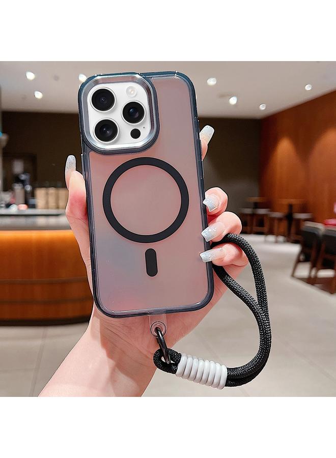 اس-توب جراب هاتف ماج سيف برايت شادو متغير اللون مع حزام معصم لهاتف آيفون 16 برو ماكس - Image 1