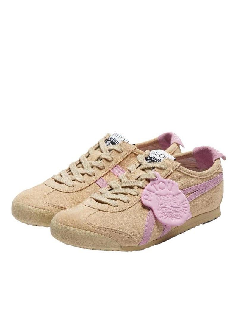 أونيتسوكا تايجر حذاء رياضي Onitsuka Tiger x PATOU Mexico 66 باللون الكاكي والوردي - Image 2