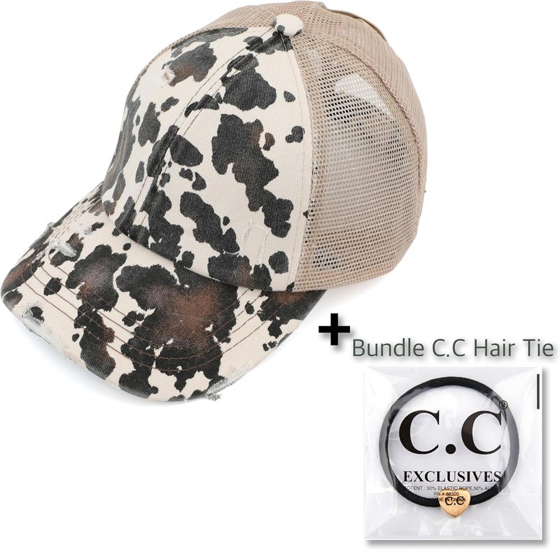 Cc Ponycap Messy High Bun Ponytail Adjustable Glitter Mesh Trucker Baseball Cap - Image 2